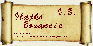 Vlajko Bosančić vizit kartica